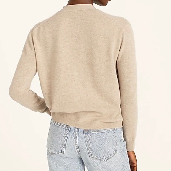 NWT J.Crew Cashmere Patch-pocket Cardigan Sweater - Heather Stone - Picture 3 of 8